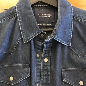 Scotch soda blue Denim shirt size large